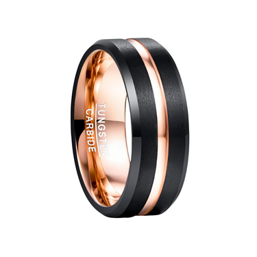 Freeform rings Tungsten Carbide Streak Black and Rose Gold https://freeformrings.co.za/products/2019-8mm-wide-men-39-s-ring-tungsten-carbide-black-electroplated-rose-gold-matte-surface-with-grooved-angle-tungsten-steel-ring?_pos=9&_sid=36adba6e2&_ss=r&variant=39479516659808